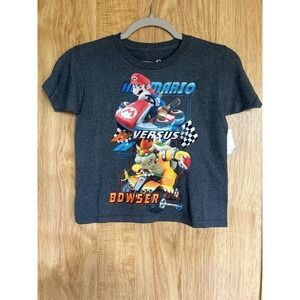 Mariokart Mario VS Bowser Youth Short Sleeve  T-Shirt Size 6/7 Small